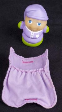 Playskool Glo Friends Glo Worm Toy + Purple Sleeping Bag